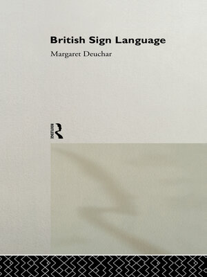 cover image of British Sign Language